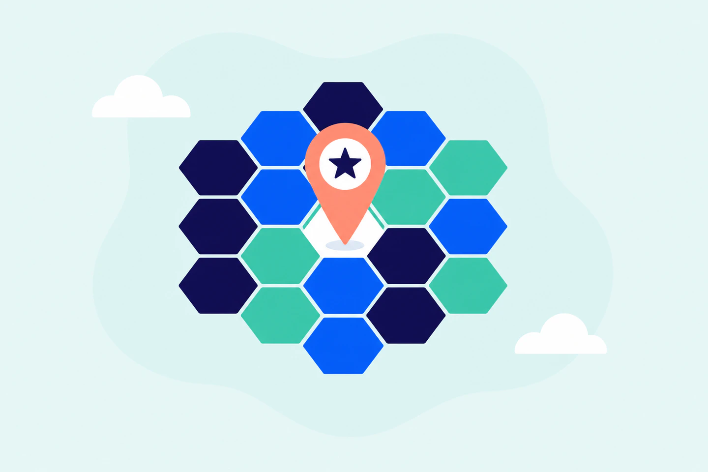 Restaurant location planning illustration